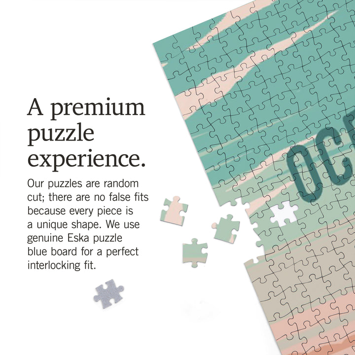 Ocean City, New Jersey, Painterly, Bottle This Moment, Beach Chairs, 1000 Piece Jigsaw Puzzle