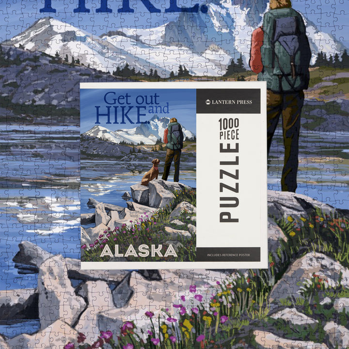 Alaska, Hiker and Dog, Get Out and Hike, Jigsaw Puzzle