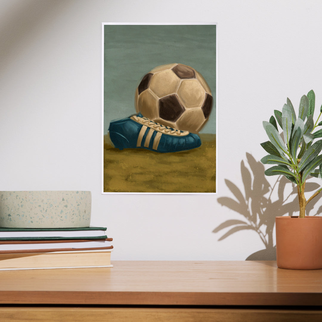 Soccer Ball and Cleat, Oil Painting, Art & Giclee Prints