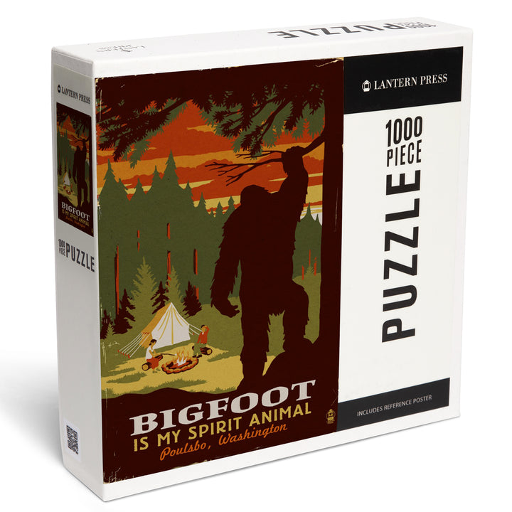 Poulsbo, Washington, Bigfoot is My Spirit Animal, 1000 Piece Jigsaw Puzzle
