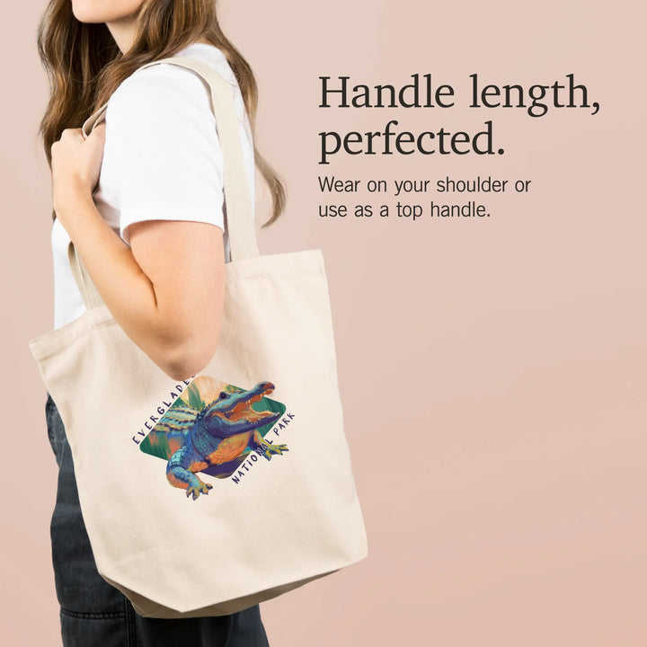 Everglades National Park, Florida, Alligator, Vivid,, Tote Bag