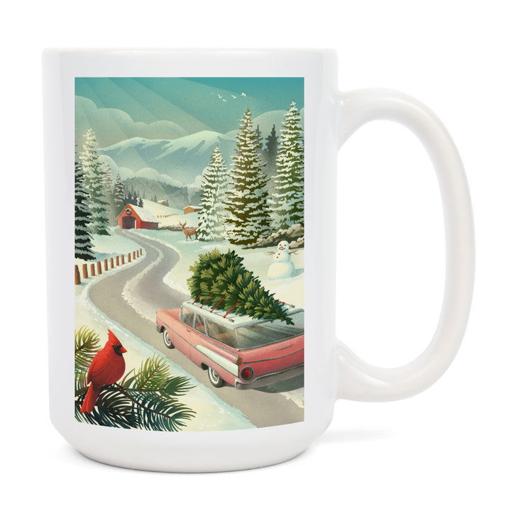Holiday Tradition, Christmas Tree Farm, Ceramic Mug