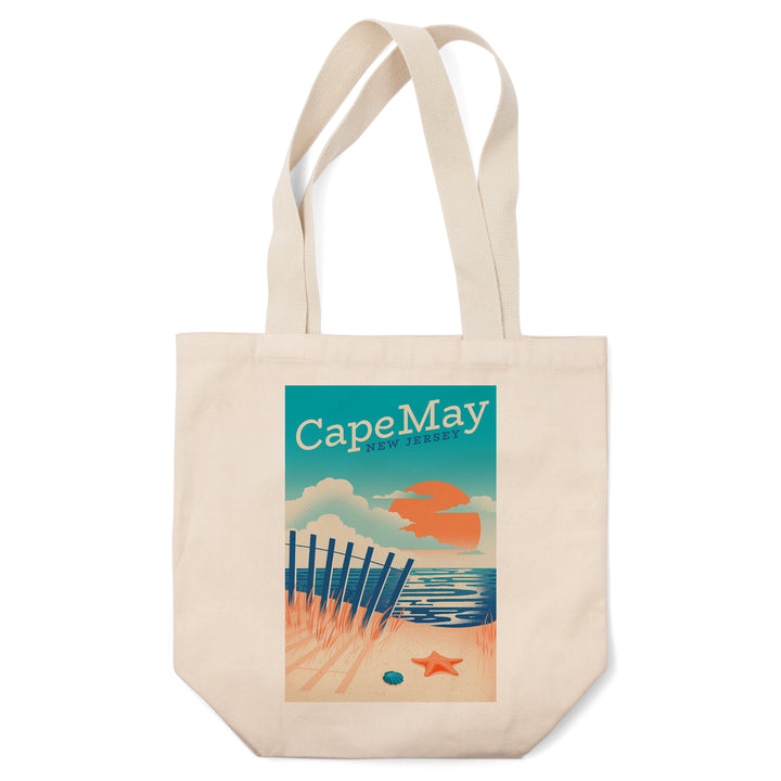 Cape May Point, New Jersey, Sun-faded Shoreline Collection, Glowing Shore, Beach Scene, Tote Bag