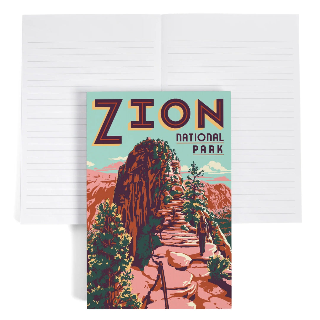 Lined 6x9 Journal, Zion National Park, Utah, Angel's Landing, Explorer Series, Lay Flat, 193 Pages, FSC paper