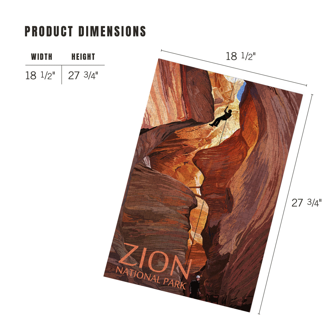 Zion National Park, Canyoneering Scene, Jigsaw Puzzle