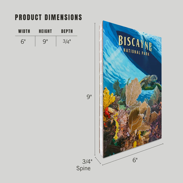Lined 6x9 Journal, Biscayne National Park, Florida, Painterly National Park Series, Lay Flat, 193 Pages, FSC paper