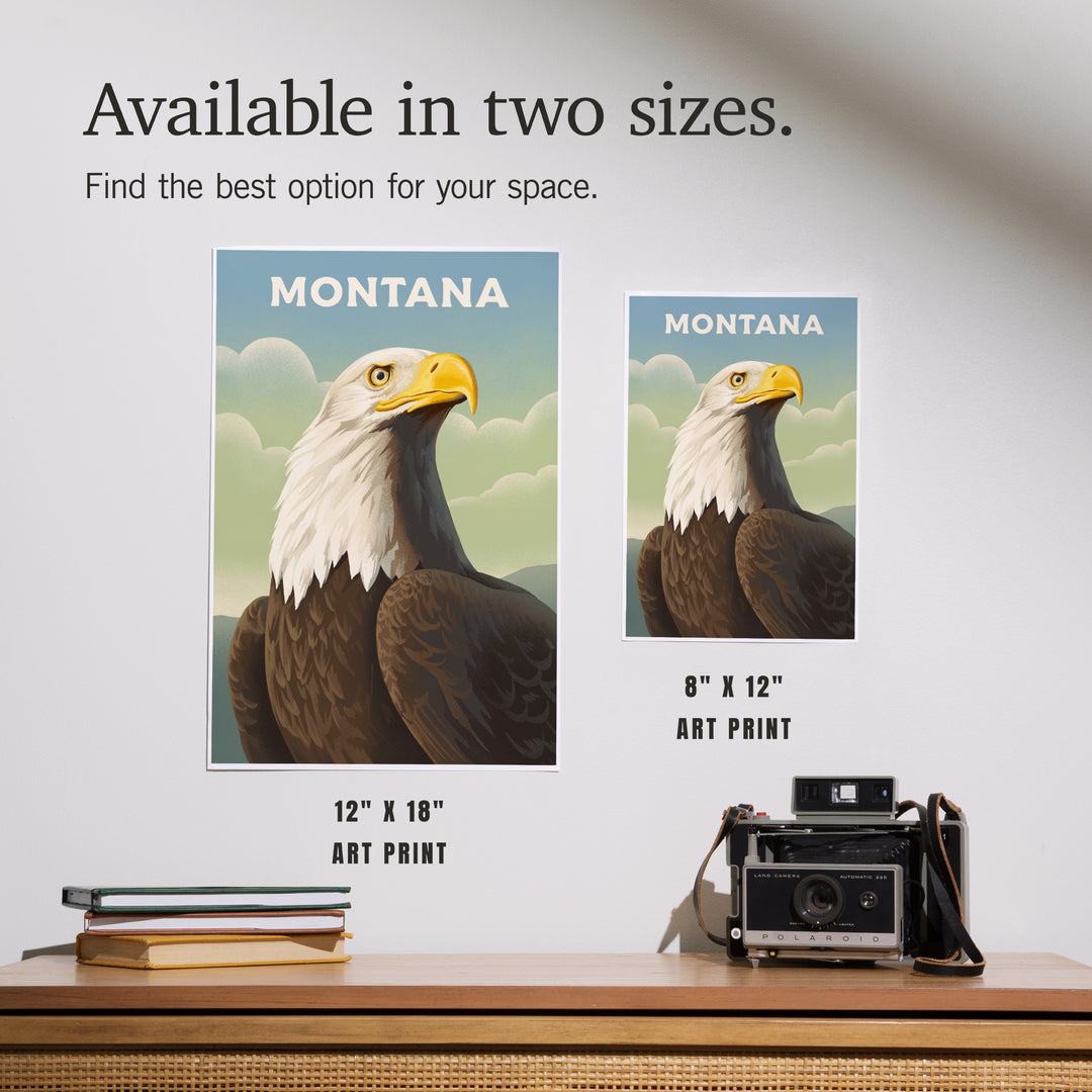 Montana, Lithograph Wildlife Series, Bald Eagle, Art & Giclee Prints