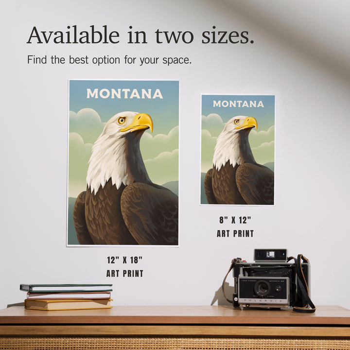 Montana, Lithograph Wildlife Series, Bald Eagle, Art & Giclee Prints