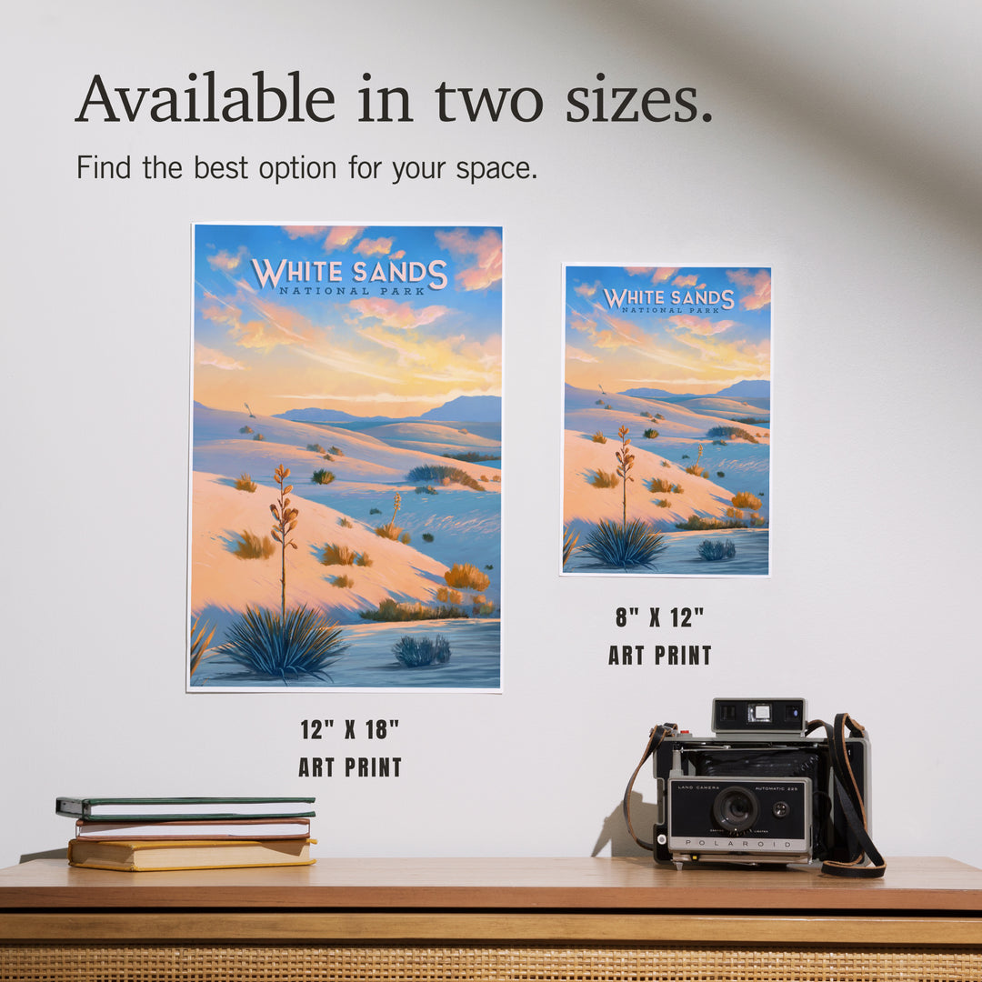 White Sands National Park, New Mexico, Oil Painting, Art & Giclee Prints