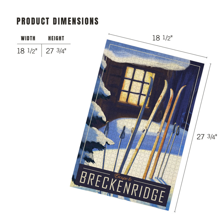 Breckenridge, Colorado, Skis Outside Cabin, Jigsaw Puzzle