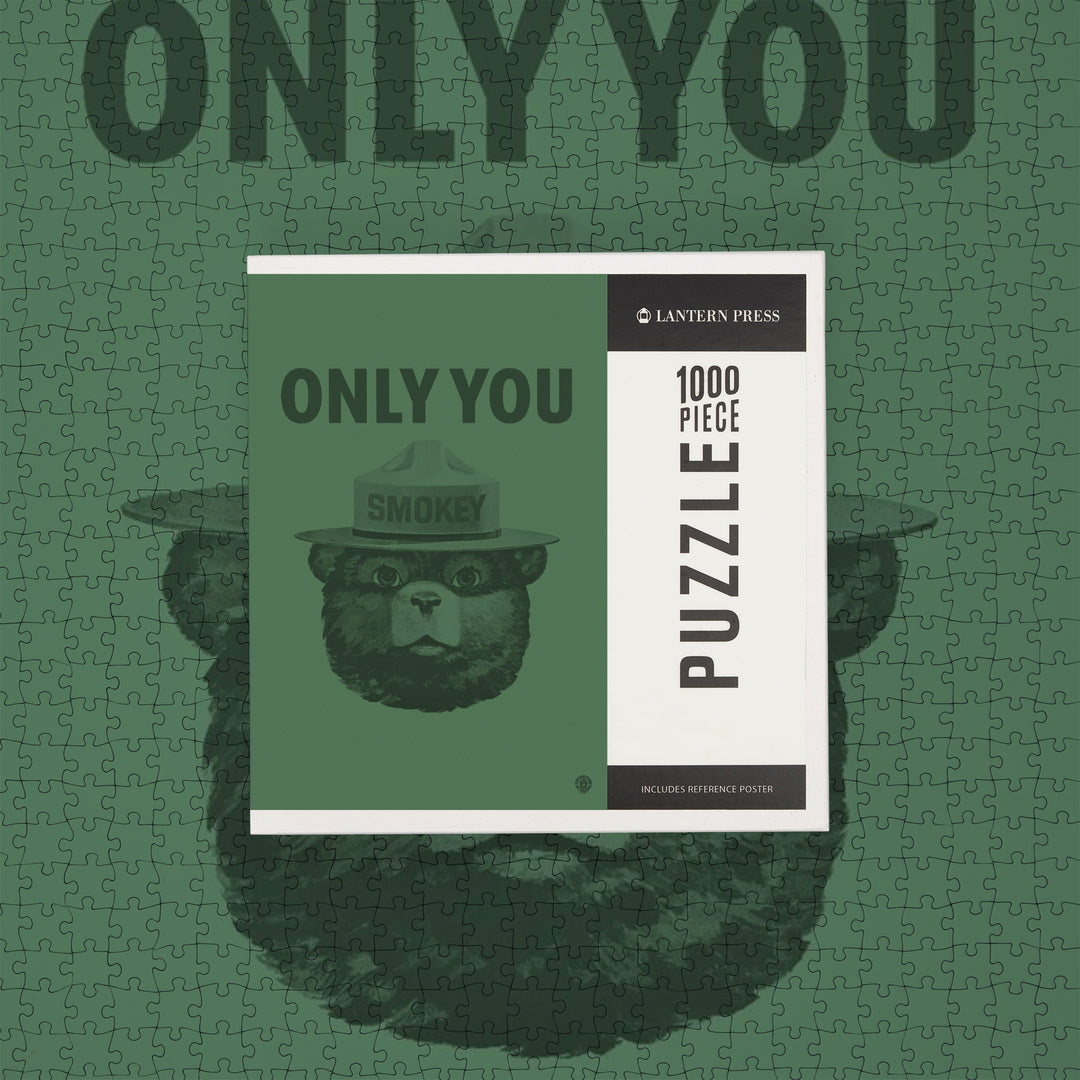 Smokey Bear Only You Duotone, Jigsaw Puzzle