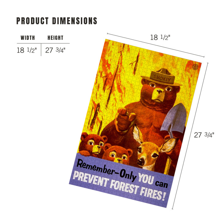 Smokey Bear, Remember, Officially Licensed Vintage Poster, Jigsaw Puzzle