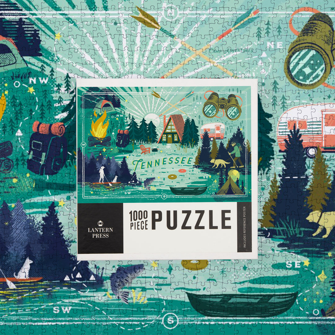 Tennessee, Lake Life Series, Lake Life Collage, Landscape With Trees, 1000 Piece Jigsaw Puzzle