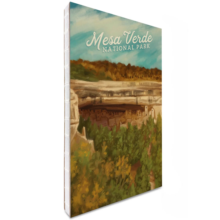 Lined 6x9 Journal, Mesa Verde National Park, Colorado, Cliff Palace, Oil Painting, Lay Flat, 193 Pages, FSC paper