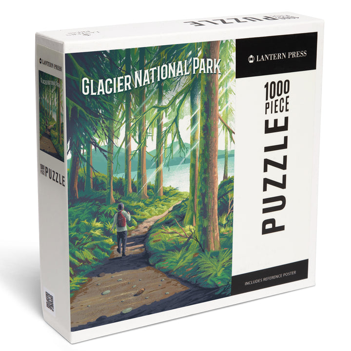 Glacier National Park, Montana, Walk in the Woods, Day Hike, 1000 Piece Jigsaw Puzzle