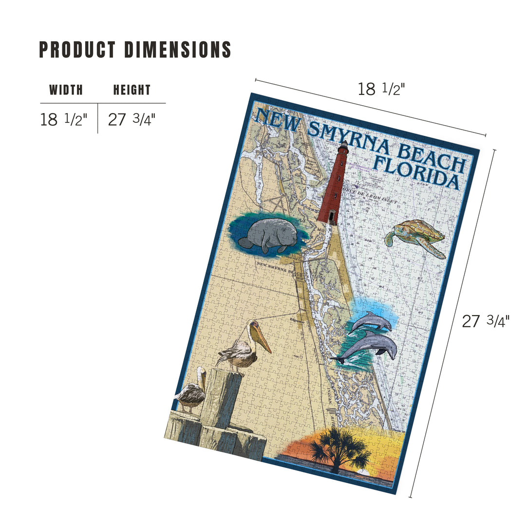 New Smyrna Beach, Florida, Nautical Chart, 1000 Piece Jigsaw Puzzle