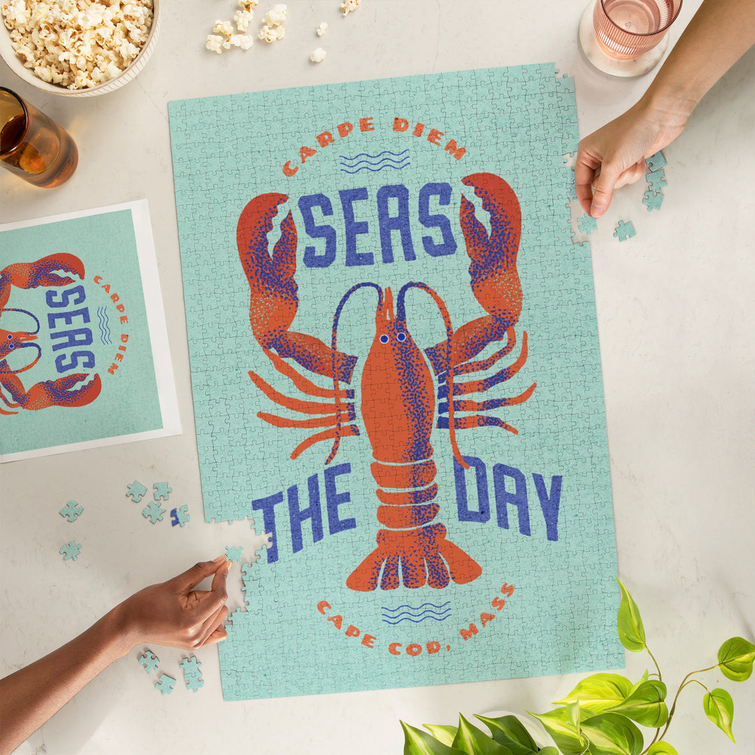 Cape Cod, Massachusetts, Dockside Series, Seas The Day, 1000 Piece Jigsaw Puzzle