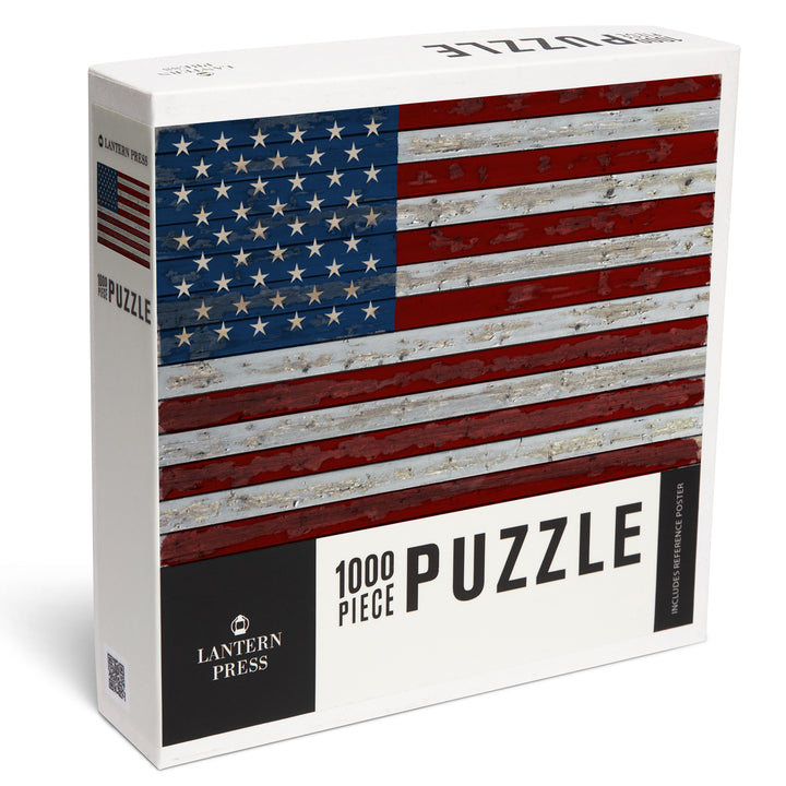Distressed American Flag, 1000 Piece Jigsaw Puzzle