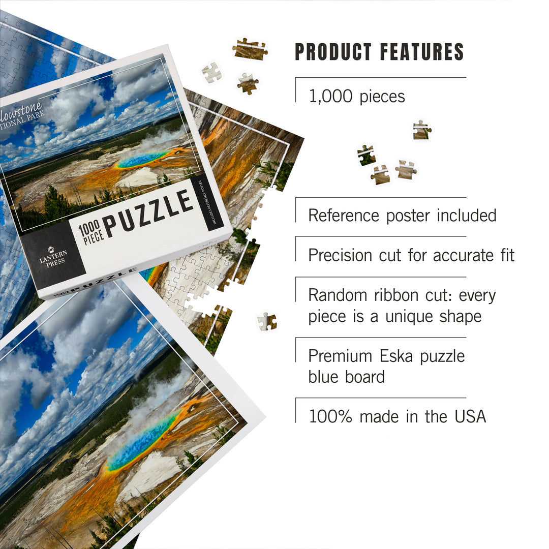 Yellowstone National Park, Grand Prismatic Pool, 1000 Piece Jigsaw Puzzle