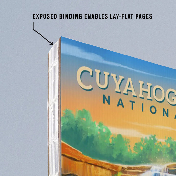 Lined 6x9 Journal, Cuyahoga Valley National Park, Ohio, Oil Painting, Lay Flat, 193 Pages, FSC paper