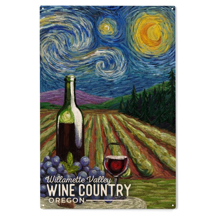 Willamette Valley, Oregon, Wine Country, Starry, Wood Sign and Postcards