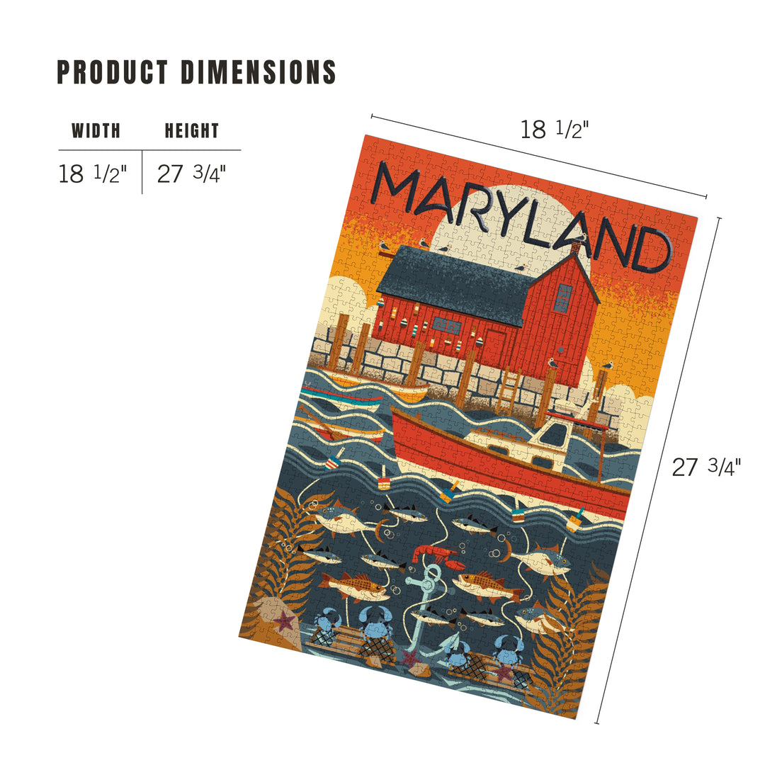 Maryland, Geometric, Jigsaw Puzzle