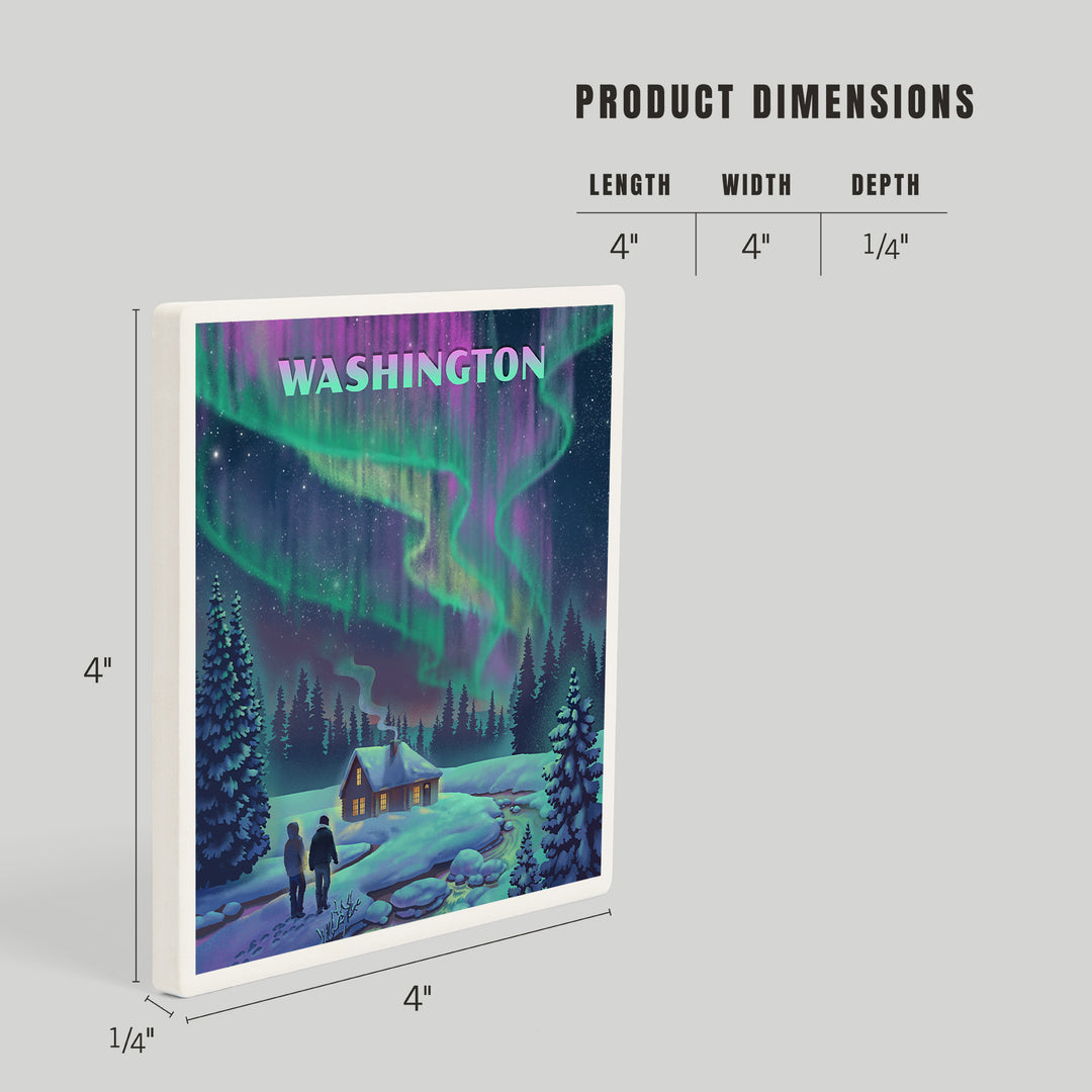 Washington, Northern Lights and Cabin, Coasters