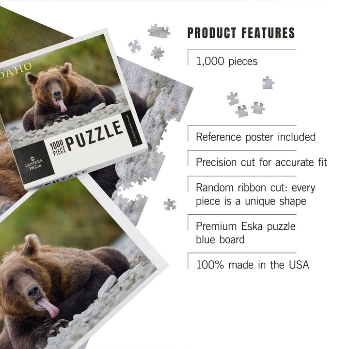 Idaho, Photography, Grizzly Bear with Tongue Out, 1000 Piece Jigsaw Puzzle