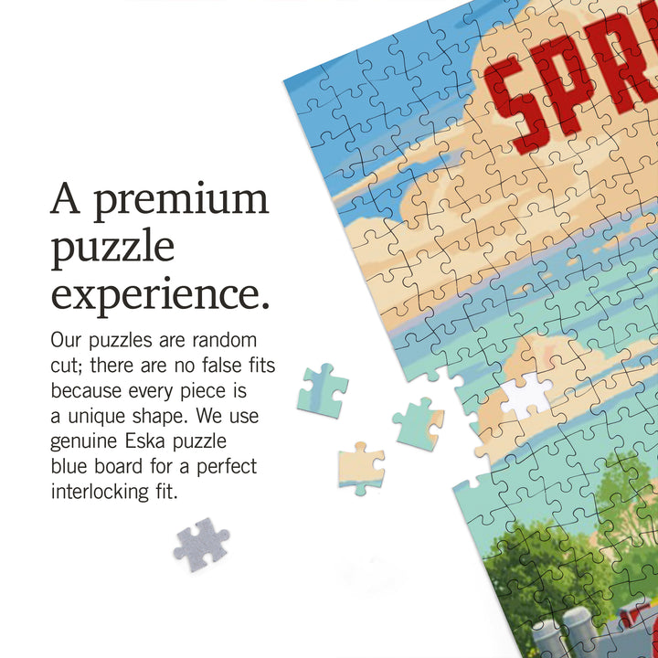 Springfield, Missouri, Painterly, Route 66, 1000 Piece Jigsaw Puzzle