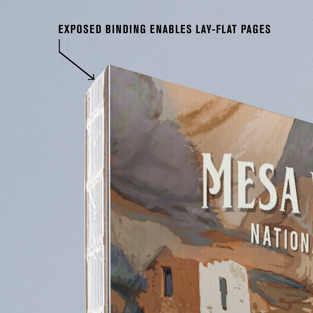 Lined 6x9 Journal, Mesa Verde National Park, Colorado, Painterly National Park Series, Lay Flat, 193 Pages, FSC paper