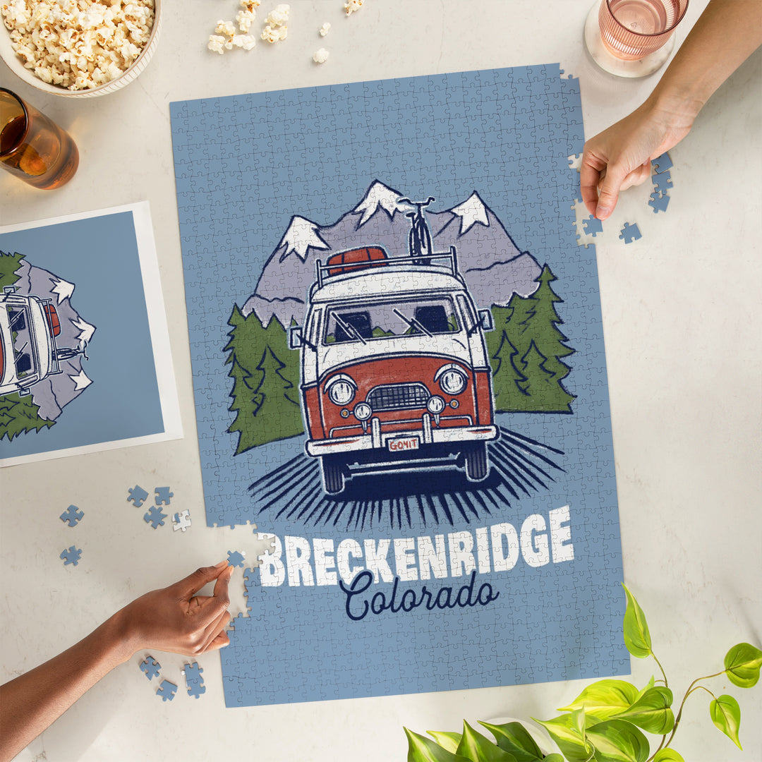 Breckenridge, Colorado, LP Camper and Mountains, Jigsaw Puzzle