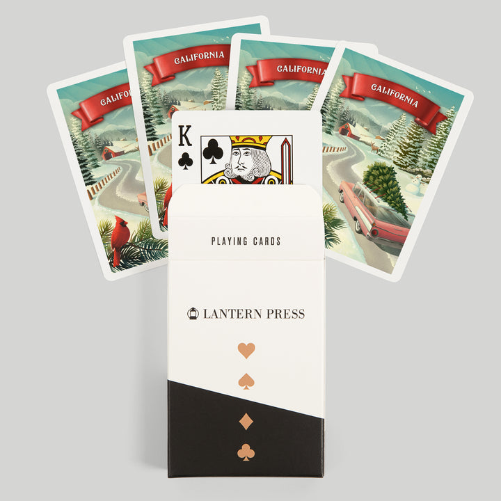 Playing Cards, California, Holiday Tradition, 52 Card Deck with Jokers in Box, Unique Art