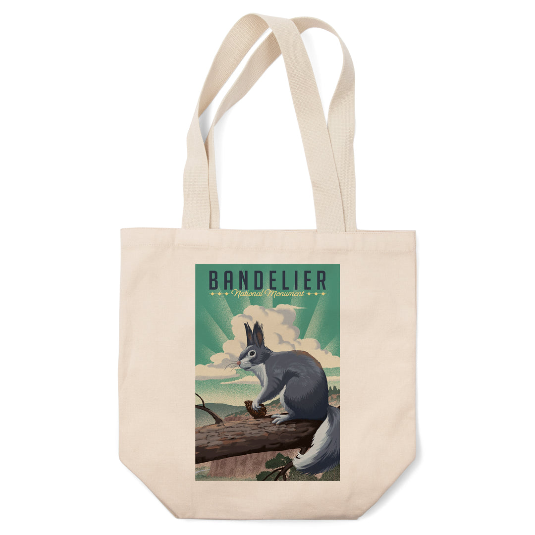 Bandelier National Monument, New Mexico, Abert's Squirrel, Lithograph, Tote Bag