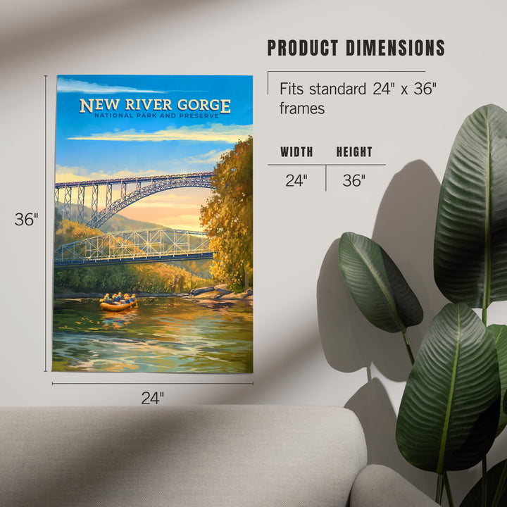New River Gorge National Park and Preserve, Oil Painting, Art & Giclee Prints