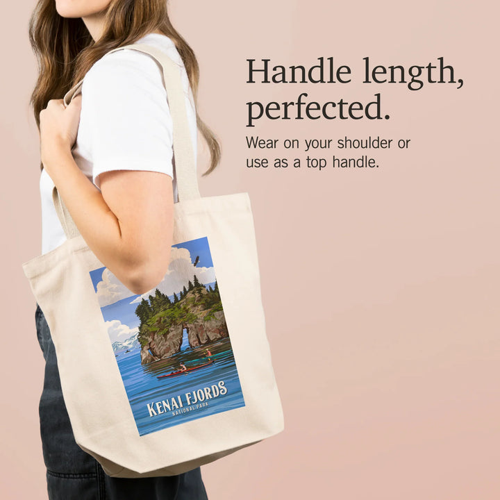 Kenai Fjords National Park, Alaska, Painterly National Parks Series, Tote Bag