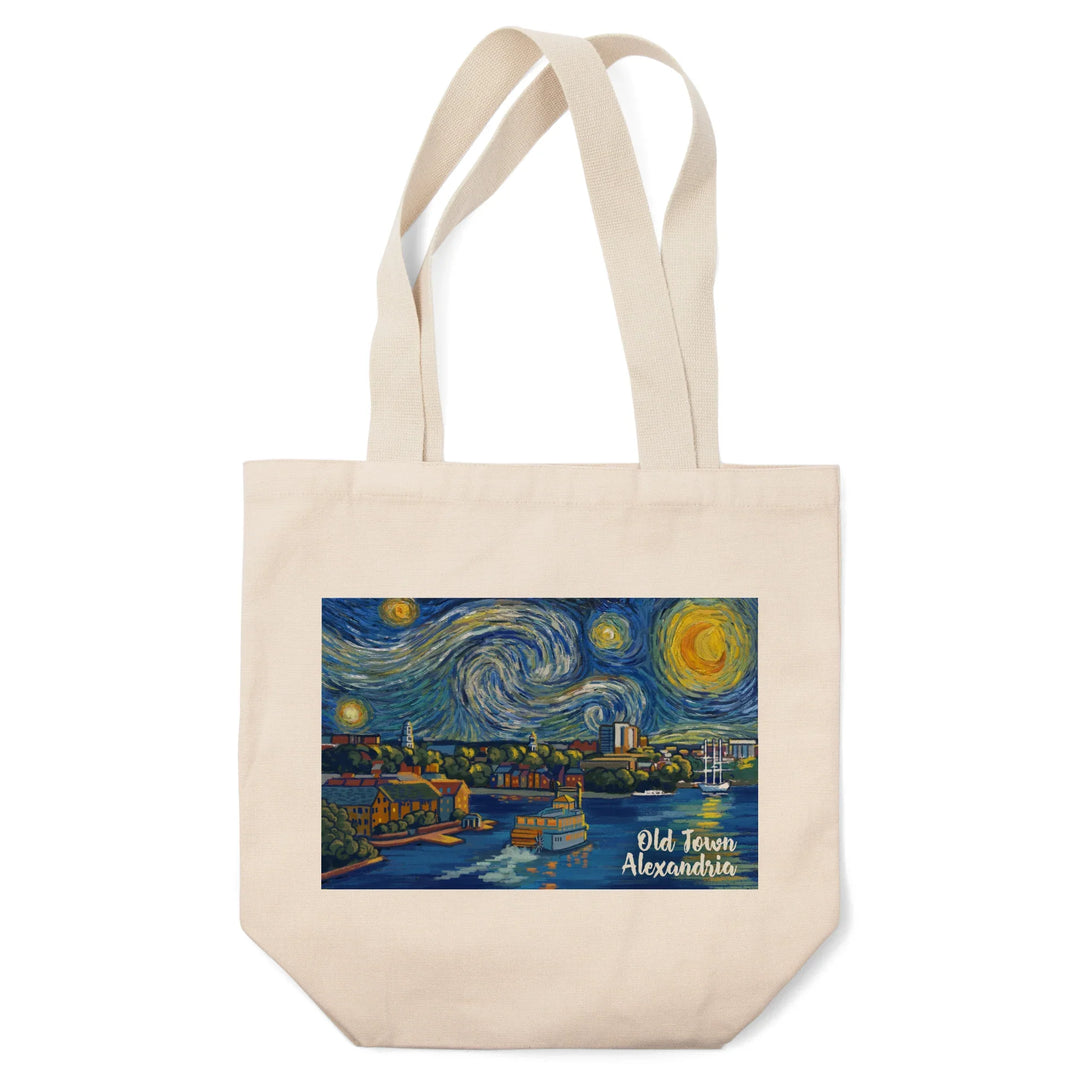 Alexandria, Virginia, Starry Night, Tote Bag