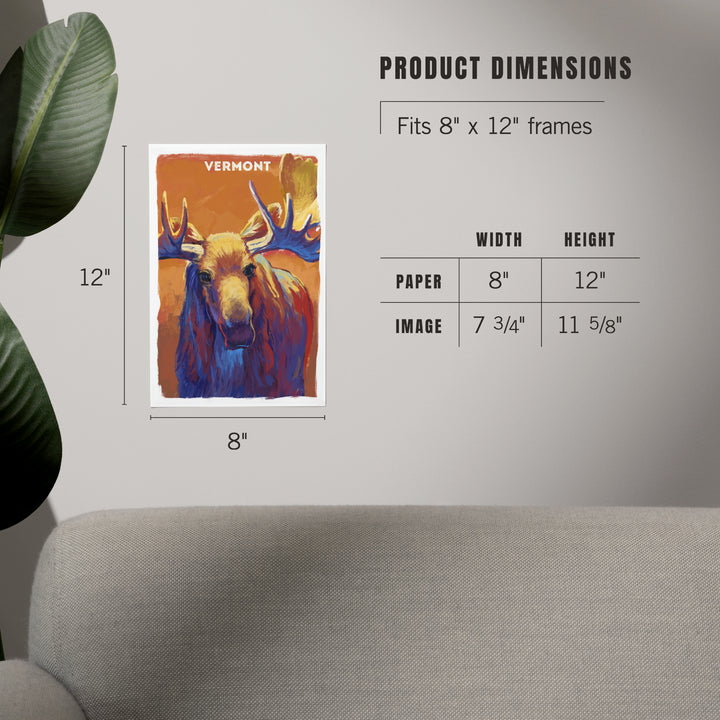 Vermont, Vivid, Moose, Art & Giclee Prints
