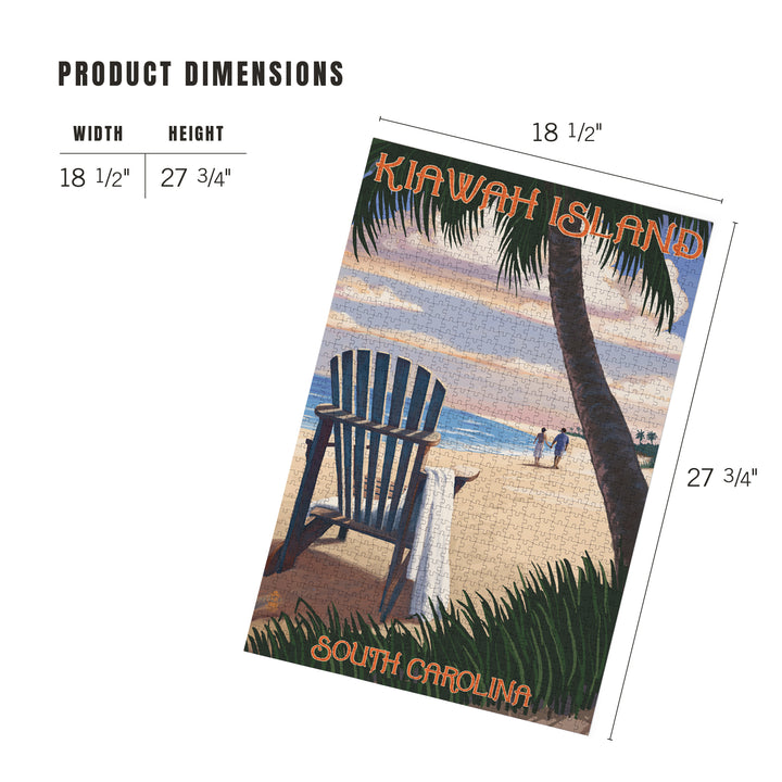 Kiawah Island, South Carolina, Adirondack and Palms, Jigsaw Puzzle