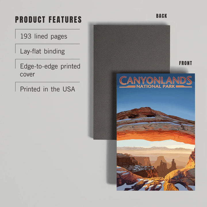 Lined 6x9 Journal, Canyonlands National Park, Utah, Arch, Painterly Series, Lay Flat, 193 Pages, FSC paper