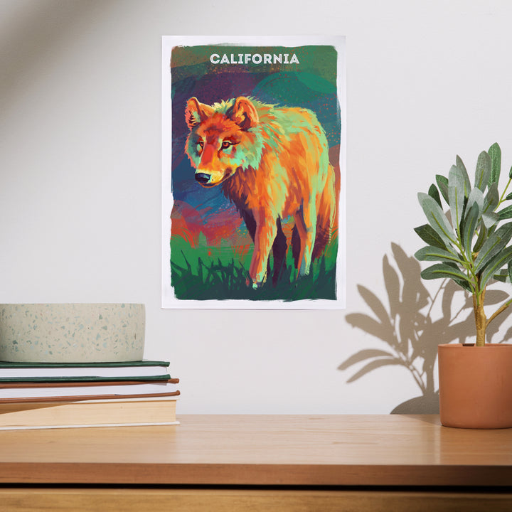 California, Vivid, Gray Wolf, Art & Giclee Prints