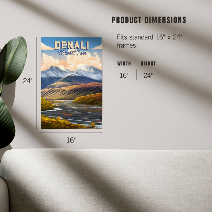 Denali National Park and Preserve, Alaska, Oil Painting, Art & Giclee Prints