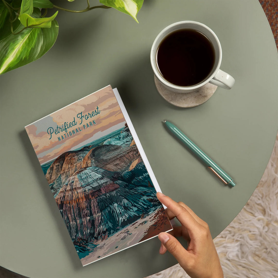 Lined 6x9 Journal, Petrified Forest National Park, Arizona, Painterly National Park Series, Lay Flat, 193 Pages, FSC paper