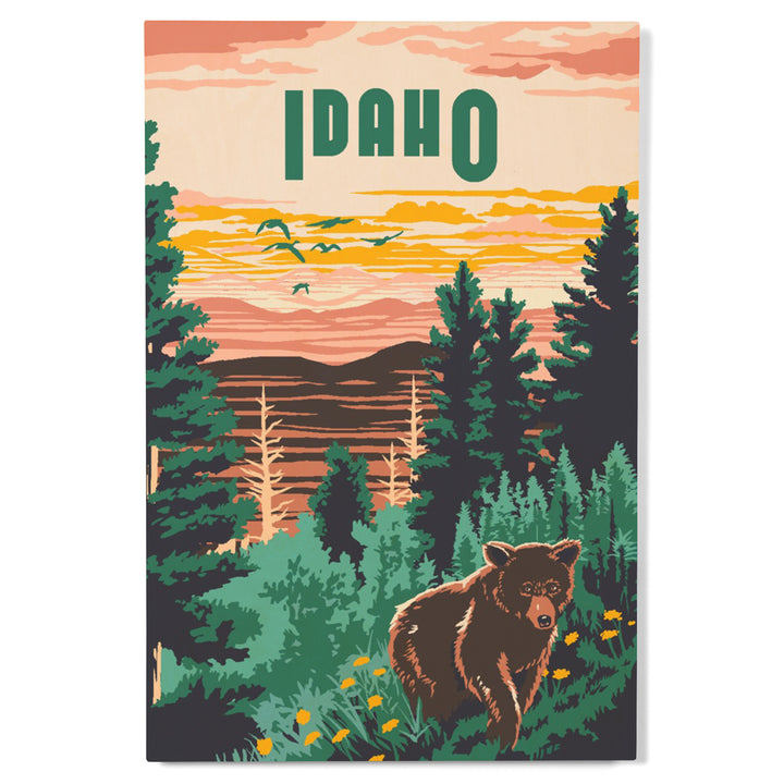 Idaho, Explorer Series, Lantern Press Artwork, Wood Signs and Postcards