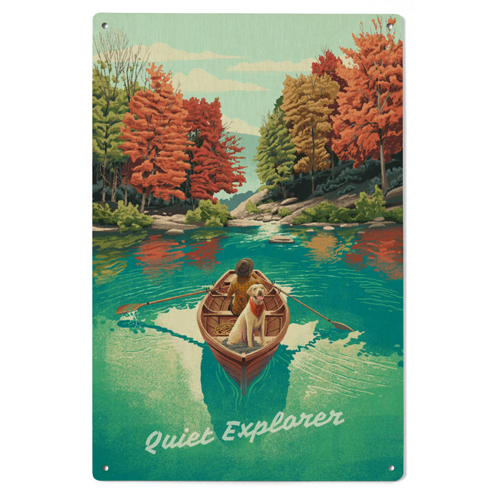 Quiet Explorer, Boating, Mountain wood signs and postcards