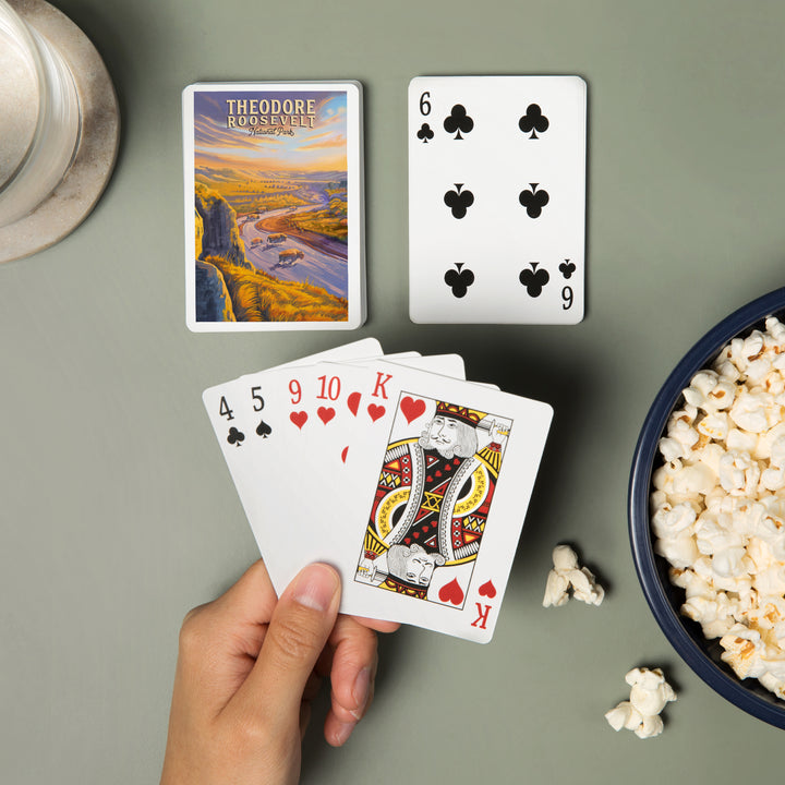 Playing Cards, Theodore Roosevelt National Park, North Dakota, Oil Painting, 52 Card Deck with Jokers in Box, Unique Art