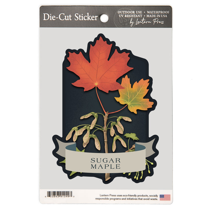 Vintage Flora Noir, Sugar Maple, Vinyl Sticker