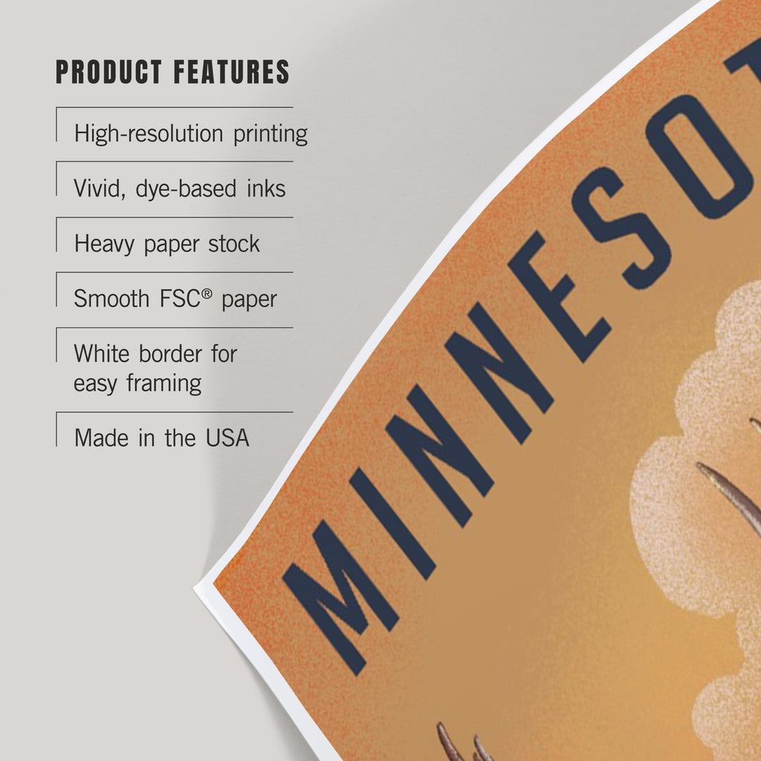 Minnesota, Mule Deer, Litho, Art & Giclee Prints