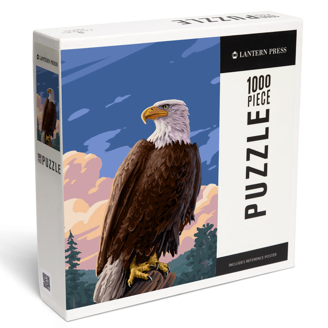 Painterly, Bald Eagle, 1000 Piece Jigsaw Puzzle