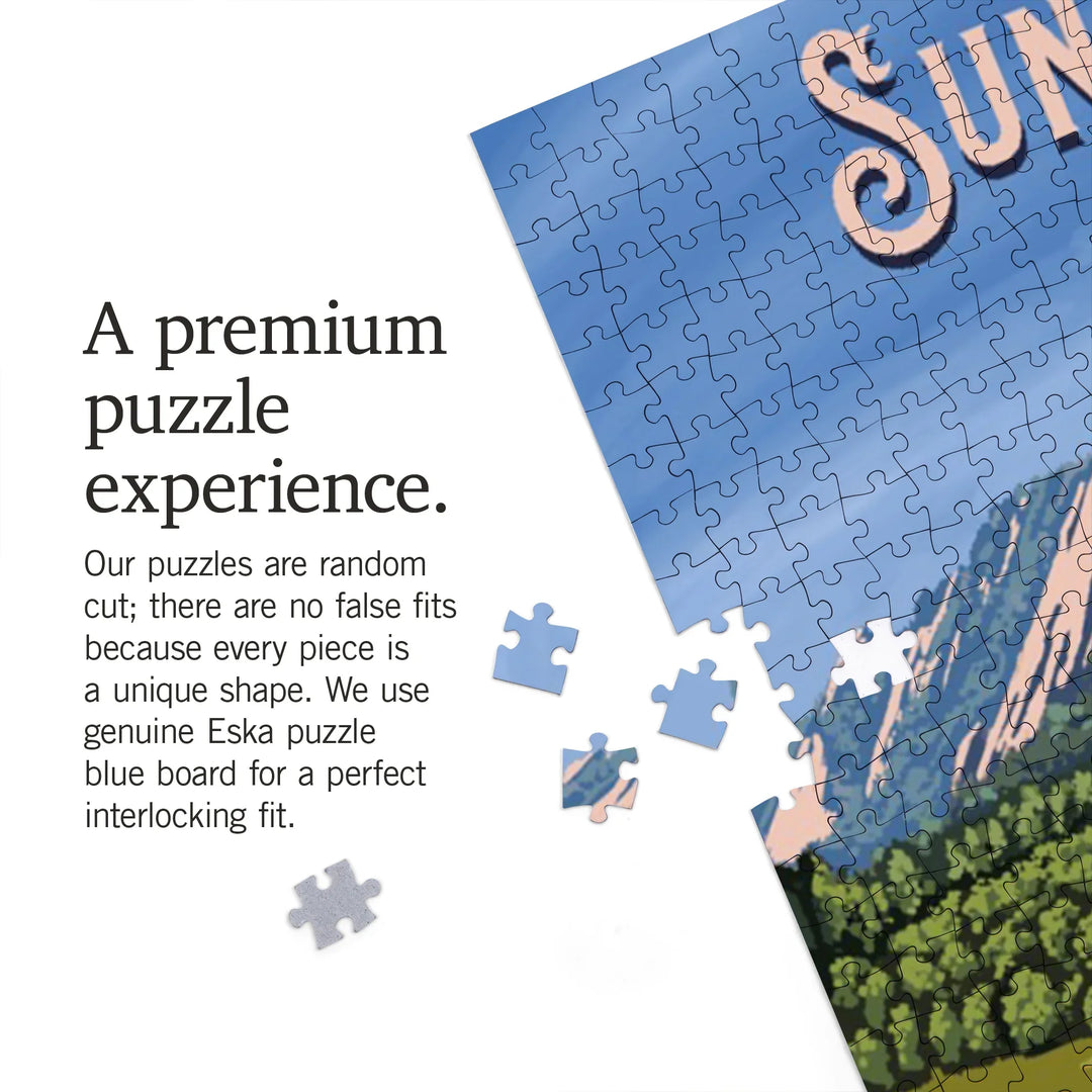 Sun Valley, Idaho, Painterly, Bear and Cubs, 1000 Piece Jigsaw Puzzle