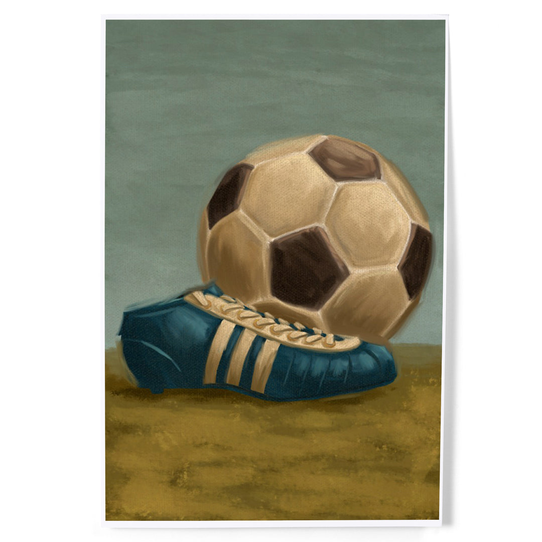 Soccer Ball and Cleat, Oil Painting, Art & Giclee Prints